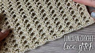 Да, это КРЮЧОК! Простой ажур: ТУНИССКОЕ вязание / Tunisian Crochet LACE Stitch