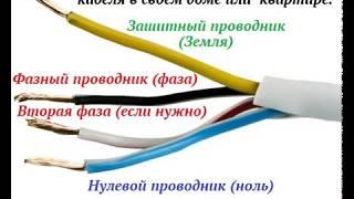 4 Видеоурок Расцветка и правильное подключение жил электрических кабелей или проводов