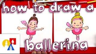 How To Draw A Cartoon Ballerina