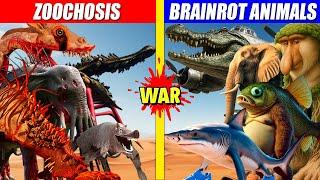 Zoochosis Animals vs Brainrot Animals Turf Wars | SPORE