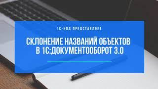 249 - Склонение названий объектов в 1С:Документооборот 3.0