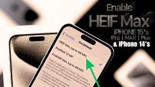 iPhone 15/Pro/Max: How to Enable HEIF Max Up To 48 MP on iPhone! [Camera Settings]