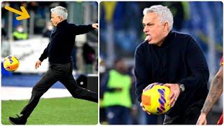 Jose Mourinho sent off after making gesture towards referee during Roma 2-2 Verona