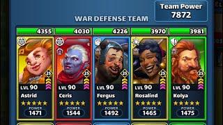 Empires Puzzles : Attack war hits against meta teams