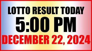 Lotto Result Today 5pm Draw December 22, 2024 Swertres Ez2 Pcso