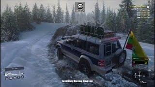 1994 Mitsubishi Pajero in Alaska Snow runner PS4 2024 With Myanmar Flag Off Road north Shan state