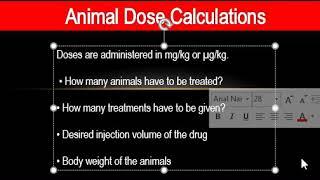 Animal dose calculations 1