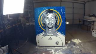 Guti - Real Madrid - Spray Paint on Canvas