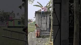 The man can't get off the roof! #funny #comedy #shorts #funnyshorts