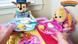 Paw Patrol Skye и Chase веселого дня на детской площадке!