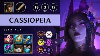 Cassiopeia Mid vs Twisted Fate: Triple Kill, Godlike - KR Grandmaster Patch 14.24