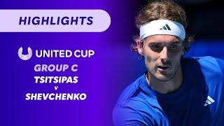 Stefanos Tsitsipas (GRE) v Alexander Shevchenko (KAZ) - United Cup Highlights | Wide World of Sports