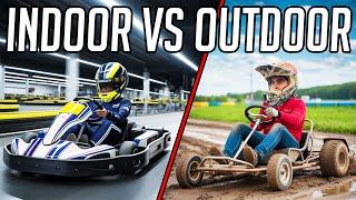 Indoor Racing & Outdoor MUDDING Go Carts! We BROKE EVERYTHING