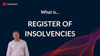 Register of Insolvencies - Legal Definition