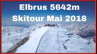 Elbrus 5642m | Skitour Mai 2018 , Top of Europe (Drone on Summit)