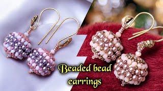 Beaded bead earrings/Beaded ornaments/Diy Christmas ornaments/DIY Christmas gift