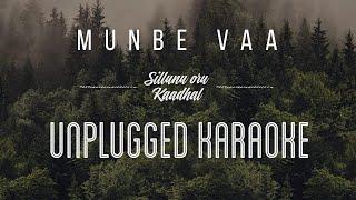 Munbe Vaa - Sillunu oru kaadhal | karaoke withy lyrics | unplugged | Sebin Xavier Musical