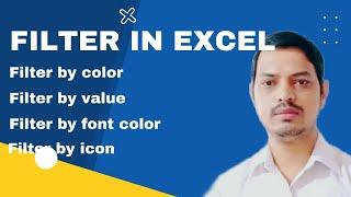 Filter by Selected Value by cell Color by Font Color and by Icon in excel | Filter multiple criteria