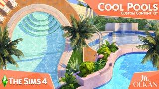 The Sims 4: COOL POOLS CC KIT  || Round & Custom Designed Pools || Custom Content Pack