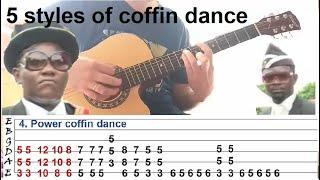 5 styles of coffin dance (tabs) acoustic guitar cover