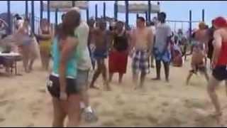 Beach wrestling TUFF, 2009. Lizzie Vs Cherry