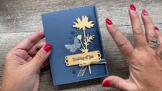 How to build a background to use with die cut images on a handmade card