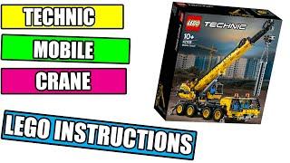 LEGO MOBILE CRANE INSTRUCTIONS - TECHNIC 2020 - LEGO SET 42108