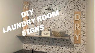 DIY Laundry room signs