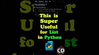 Super useful for lists in Python. #python #coding #programming