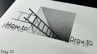 How to Draw 3D | Drawing for Beginners - Day 22 | 100 Days Challenge | 3D Drawing Technique