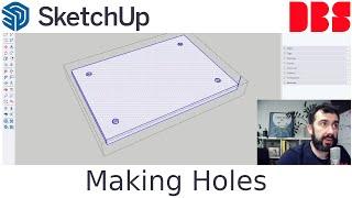 How to make a hole in SketchUp