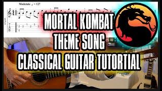 Mortal Kombat Theme Song  Guitar Tutorial Classical