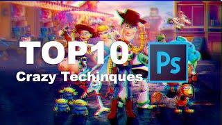 TOP 10 CRAZY PHOTOSHOP TECHNIQUES (UNDER 2 MINUTES)