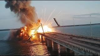 2 MINUTES AGO! Ukraine's First Use of US Missiles BLOWS UP Crimean Bridge with 50 Russian Tanks