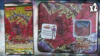 BEST YuGiOh 5Ds BLACK ROSE DRAGON TIN OPENING x2! 1st Edition Crossroads Of Chaos Packs!