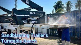 RapidBlast- Sandblasting turntable bench of trailer