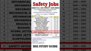 Safety Officer Jobs | Safety Jobs in Saudi Arabia | Safety Officer | Safety Jobs