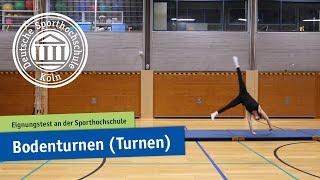 Bodenturnen (Turnen) - Eignungstest an der Sporthochschule