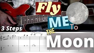 Fly Me To The Moon in 3 Steps - Jazz Guitar Lesson for Beginners (w/ free TABs)