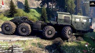 SPINTIRES 2014 - The Hill Map - MAZ 7310 Driving Down Hill