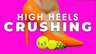 High Heels Crushing Juicy & Crunchy Things : High Heels vs Food