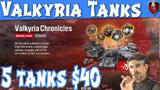 Valkyria Tanks - 5 for $40 Bundle WOT Blitz | Littlefinger on World of Tanks Blitz