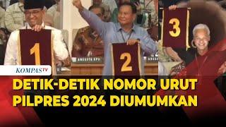 Detik-detik Nomor Urut PIlpres 2024 Diumumkan, Anies-Cak Imin 1, Prabowo-Gibran 2, Ganjar-Mahfud 3