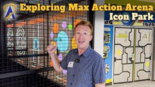 We explored the new Max Action Arena at Icon Park in Orlando! VR, Axe Throwing and Adventure Rooms