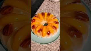 gelatina cremosa con durazno  y nuez