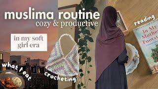 Daily routine of a muslim housewife in her 20s | cleaning routine, crocheting, what I eat in a day