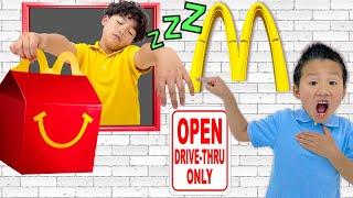 Eric Sleepwalking Chef Happy Meal Drive Thru Surprise with Kaden!