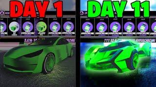 The Ultimate Quest to get HyperGreen Lvl5 in just 11 DAYS... | Roblox Jailbreak