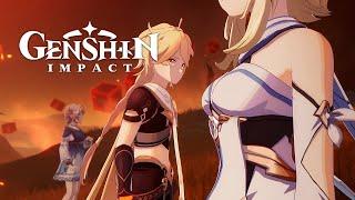 Aether Confronts Lumine Cutscene Animation | Natlan Archon Quest Act 6 Ending | Genshin Impact 5.7