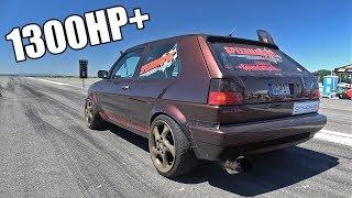 1300HP+ Volkswagen Golf 2 in Action! FASTEST Golf 2 in the World!